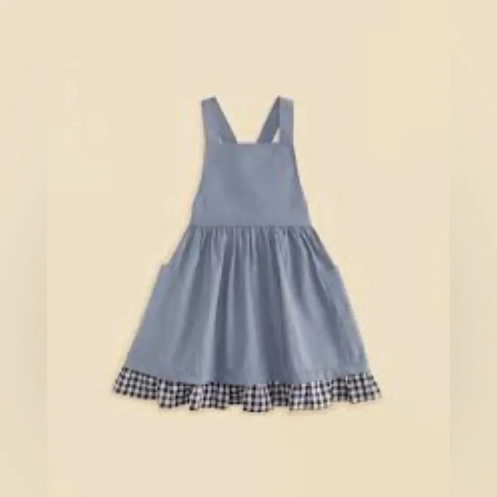 The Sunday Collective Backyard Apron Dress Flint Stone NEW size 4 Organic Cotton